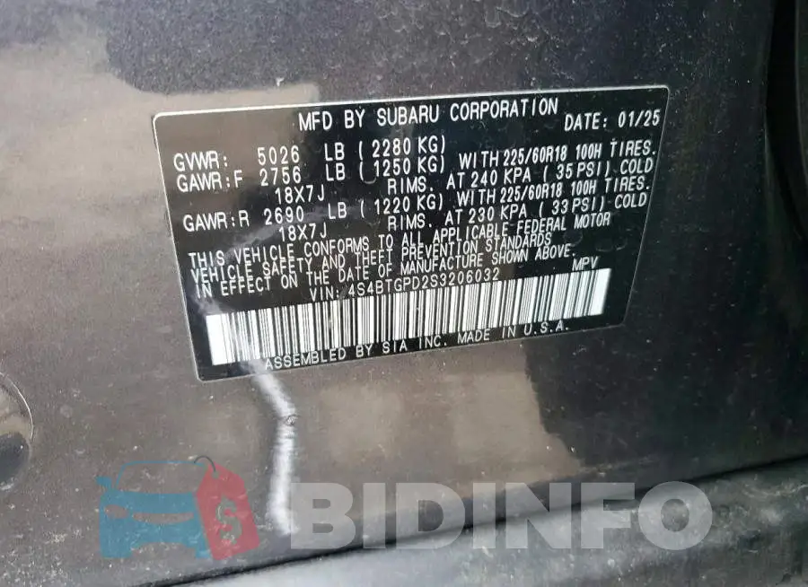 4S4BTGPD2S3206032 Photo# 13