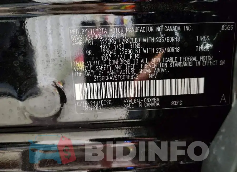 2T36CRAV9TC018823 Photo# 13