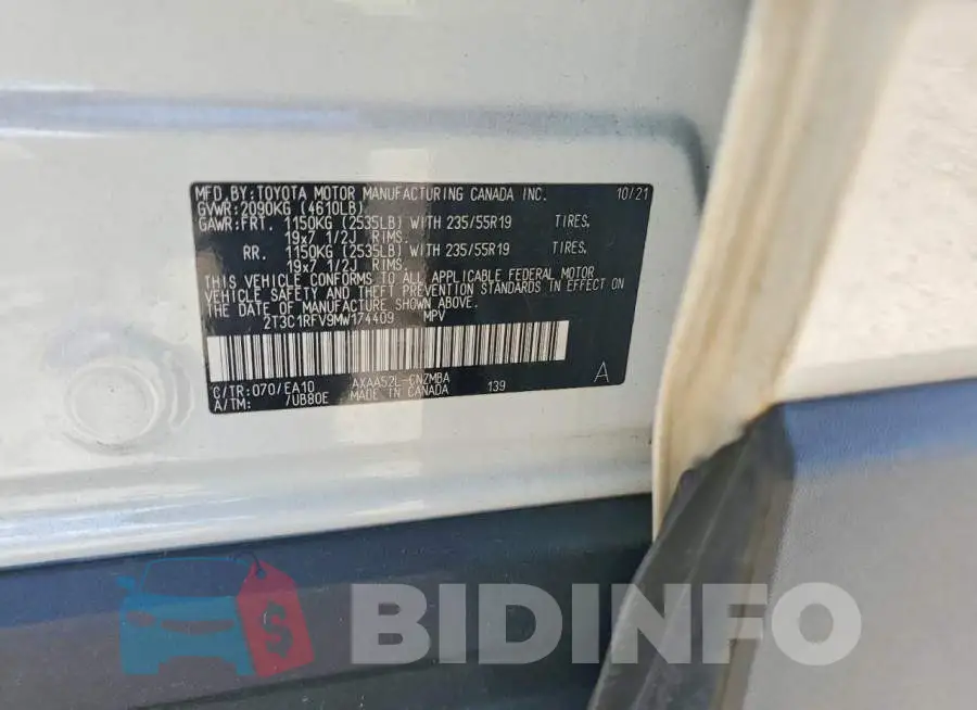 2T3C1RFV9MW174409 Photo# 12