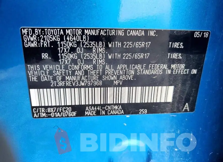 2T3RFREV3JW797968 Photo# 13