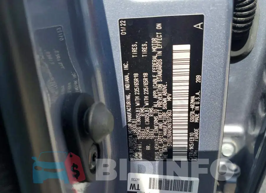 5TDGZRAH3NS107903 Photo# 13