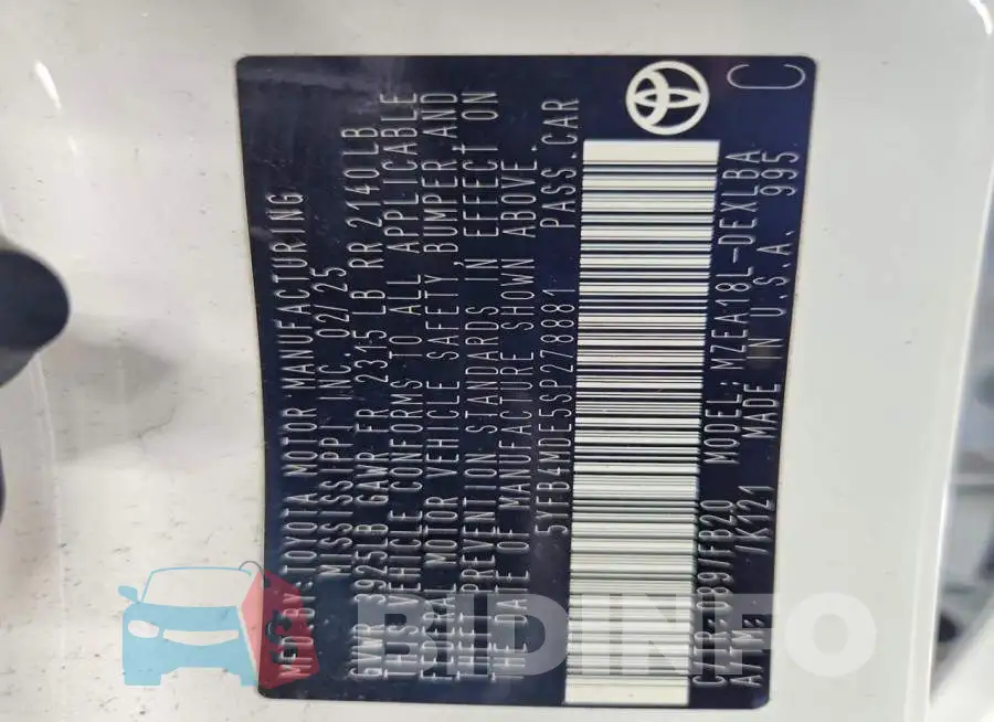 5YFB4MDE5SP278881 Photo# 12