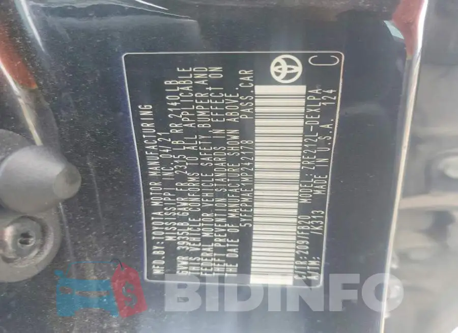 5YFEPMAE1MP242178 Photo# 13