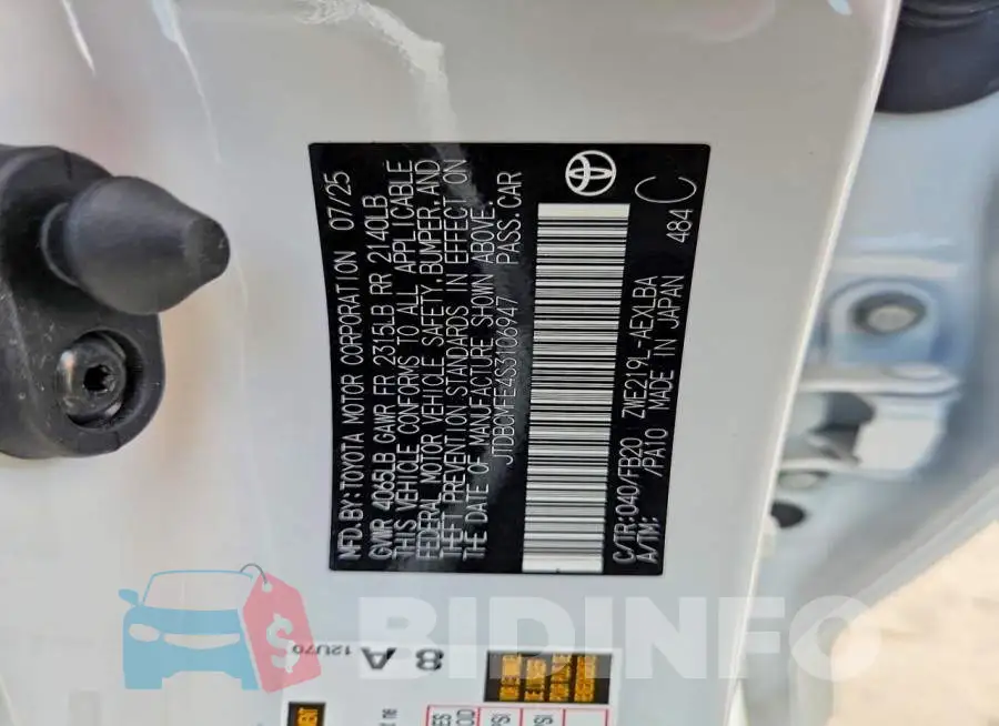 JTDBCMFE4S3106947 Photo# 12