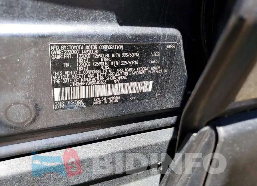JTMB6RFV0MD040463 Photo# 14
