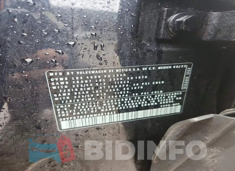 3VVPX7B20NM081847 Photo# 13
