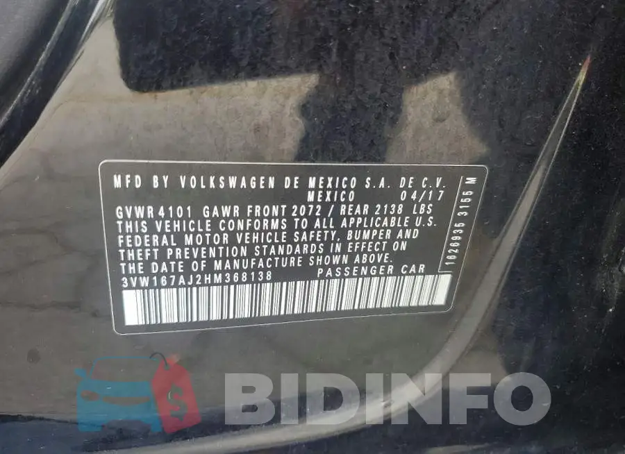 3VW167AJ2HM368138 Photo# 12