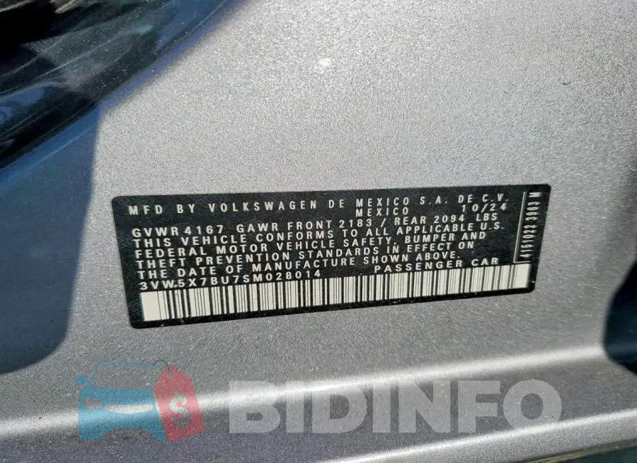 3VW5X7BU7SM028014 Photo# 13