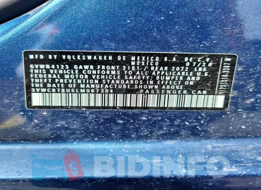 3VWCB7BU5LM067384 Photo# 12