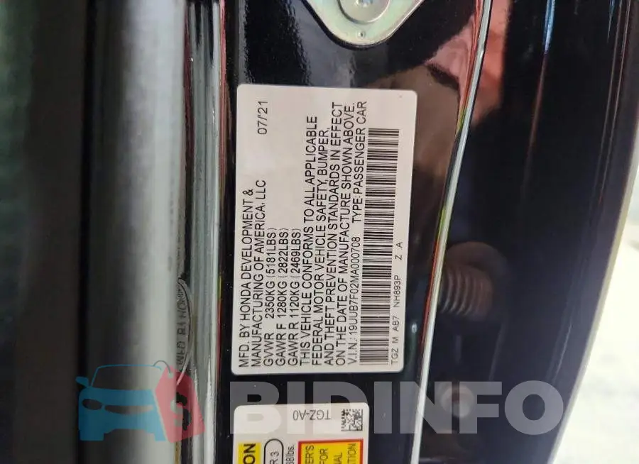 19UUB7F02MA000708 Photo# 12