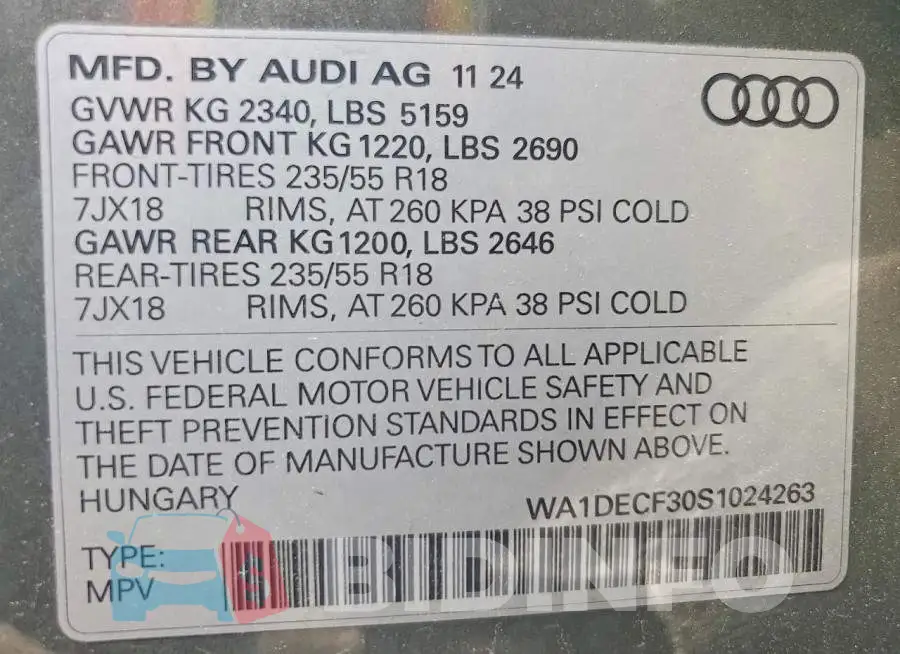 WA1DECF30S1024263 Photo# 13