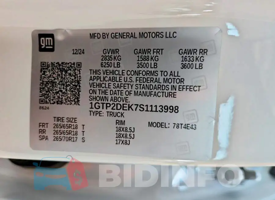1GTP2DEK7S1113998 Photo# 12
