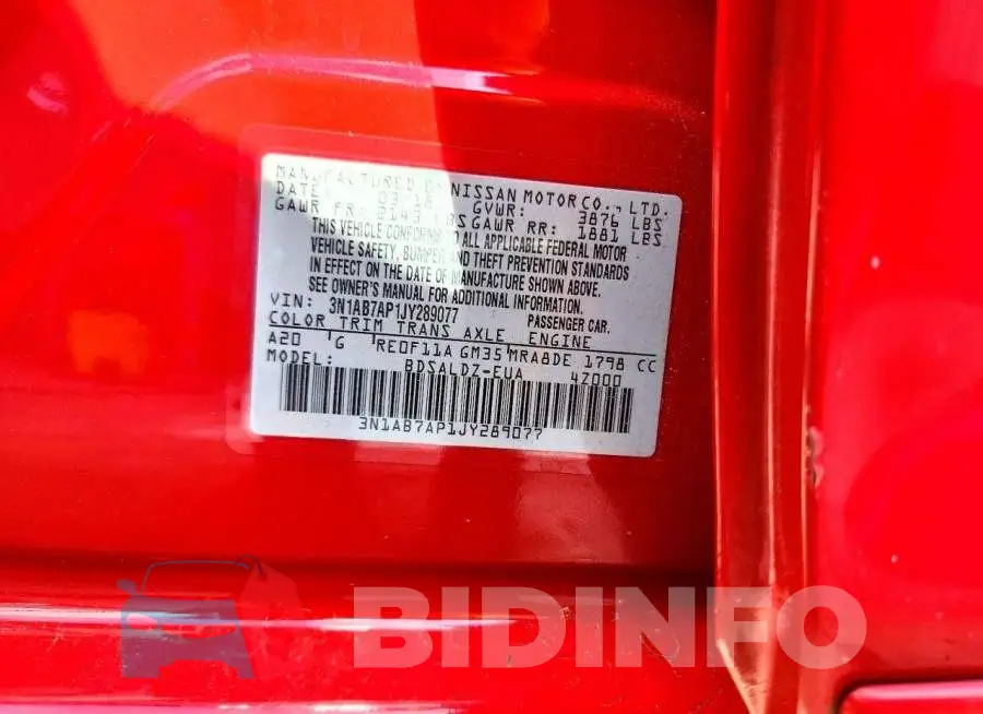 3N1AB7AP1JY289077 Photo# 13