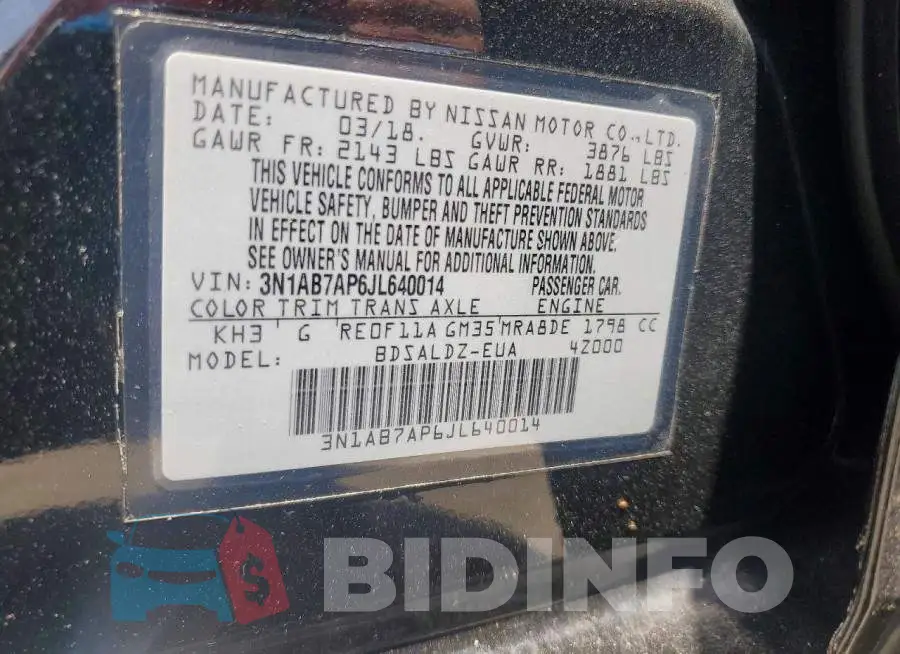 3N1AB7AP6JL640014 Photo# 12