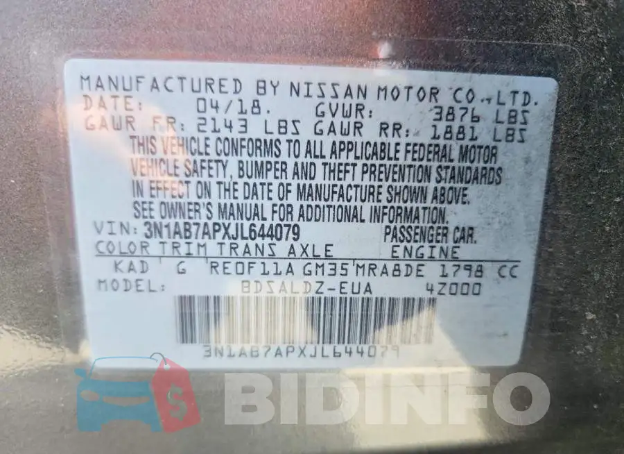 3N1AB7APXJL644079 Photo# 12