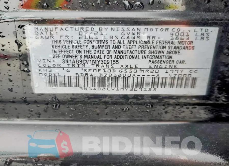 3N1AB8CV1MY309155 Photo# 13