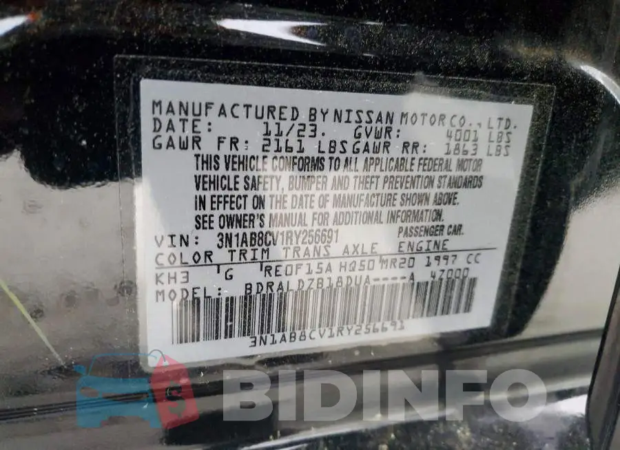 3N1AB8CV1RY256691 Photo# 12
