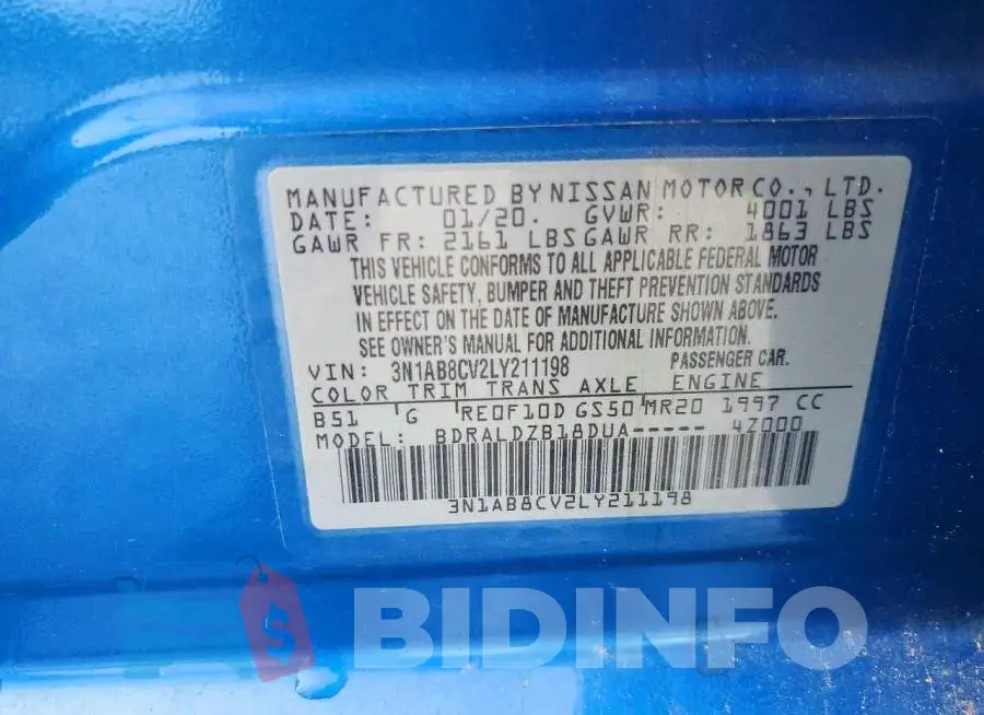 3N1AB8CV2LY211198 Photo# 12