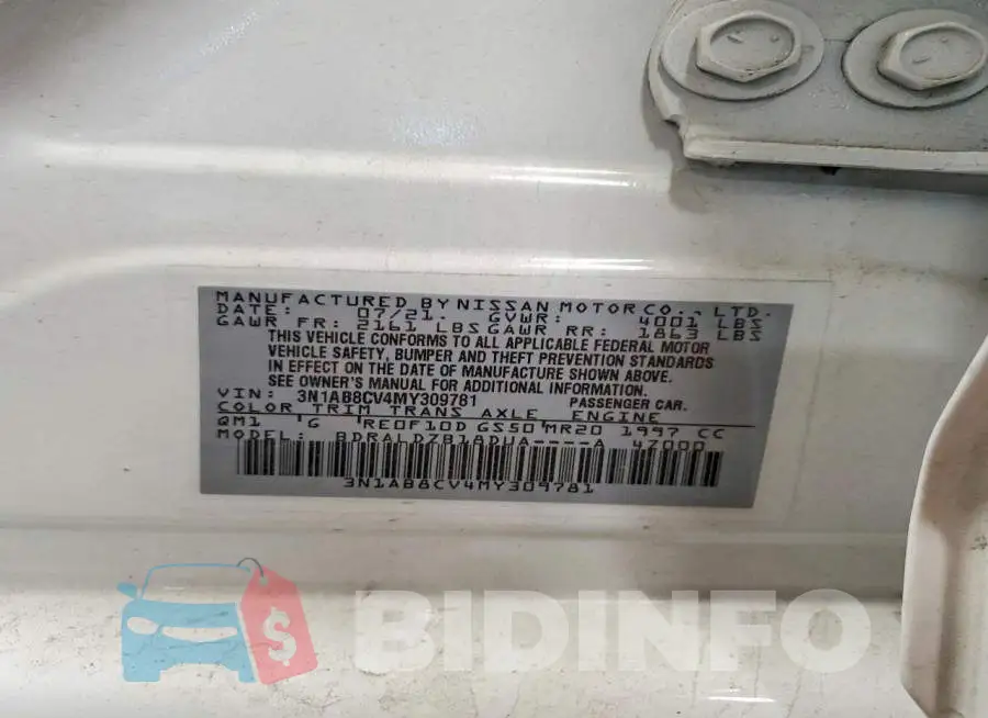 3N1AB8CV4MY309781 Photo# 12