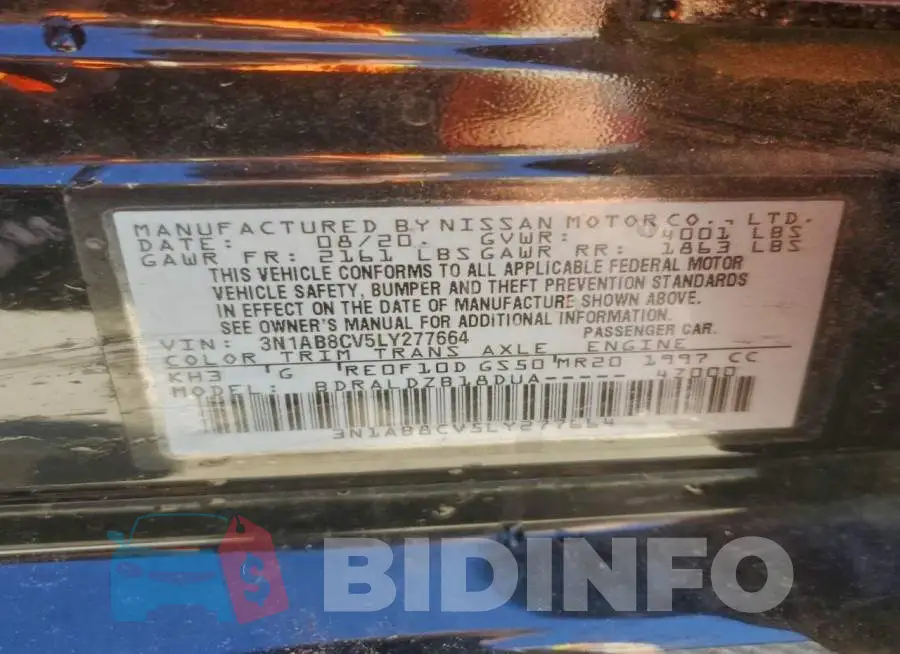 3N1AB8CV5LY277664 Photo# 12
