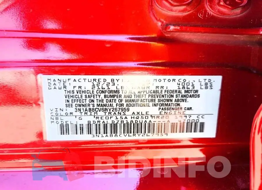 3N1AB8CV6RY267959 Photo# 12