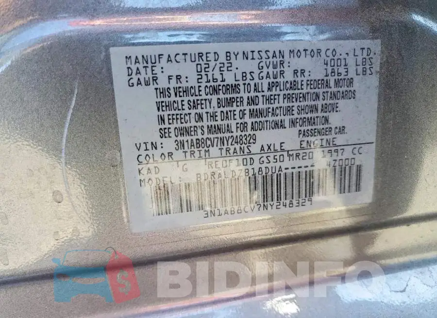 3N1AB8CV7NY248329 Photo# 12