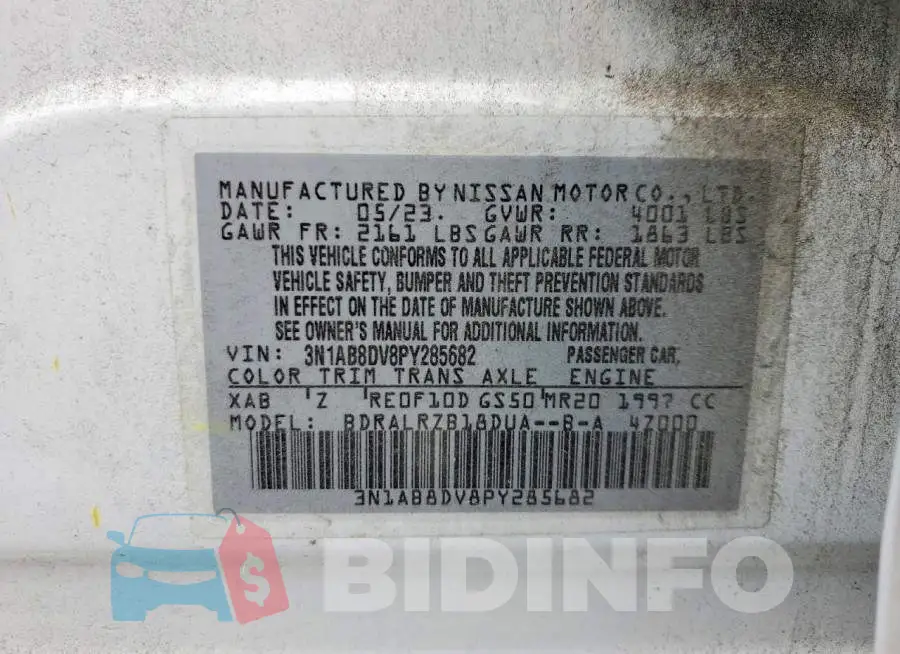 3N1AB8DV8PY285682 Photo# 12