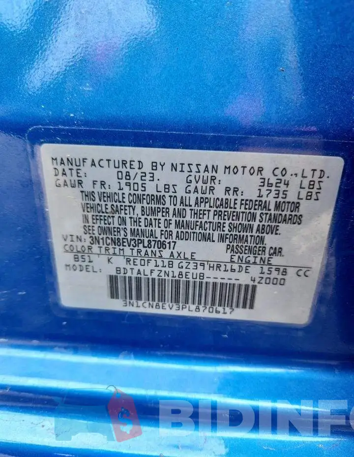 3N1CN8EV3PL870617 Photo# 13