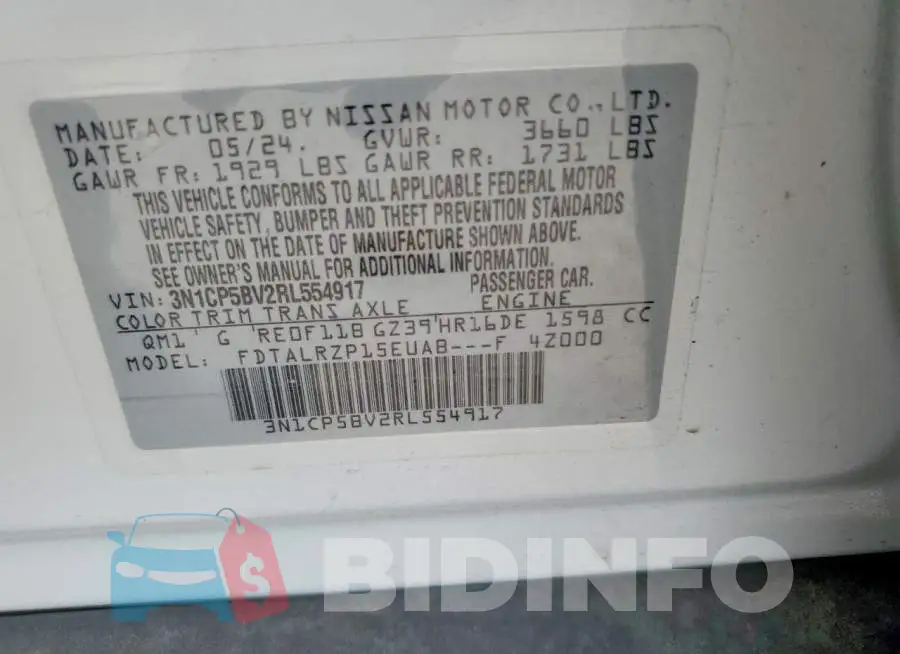 3N1CP5BV2RL554917 Photo# 13