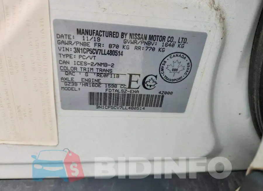 3N1CP5CV7LL480514 Photo# 12
