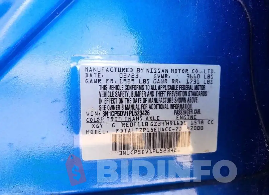 3N1CP5DV1PL523426 Photo# 13