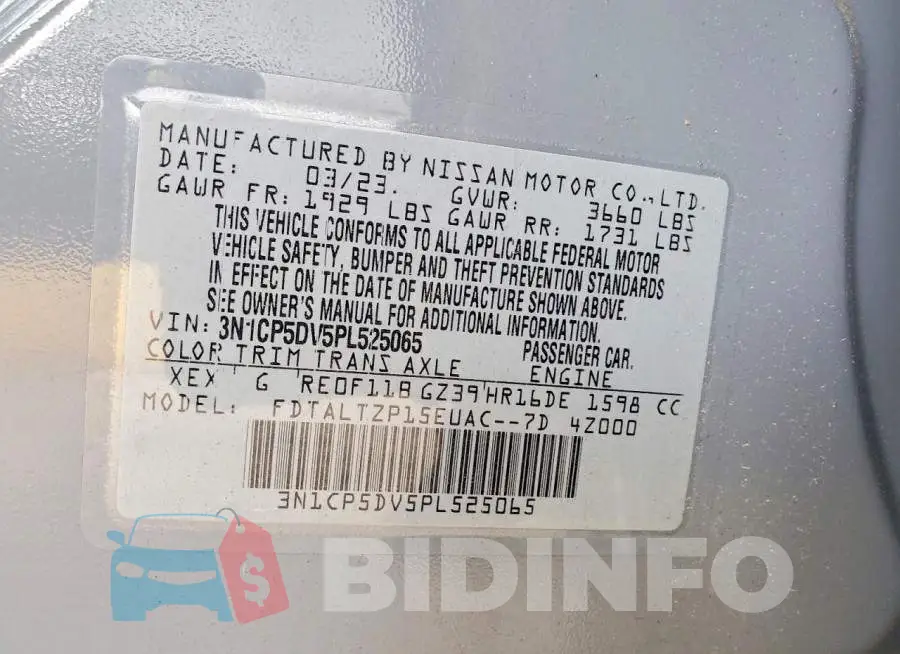 3N1CP5DV5PL525065 Photo# 12