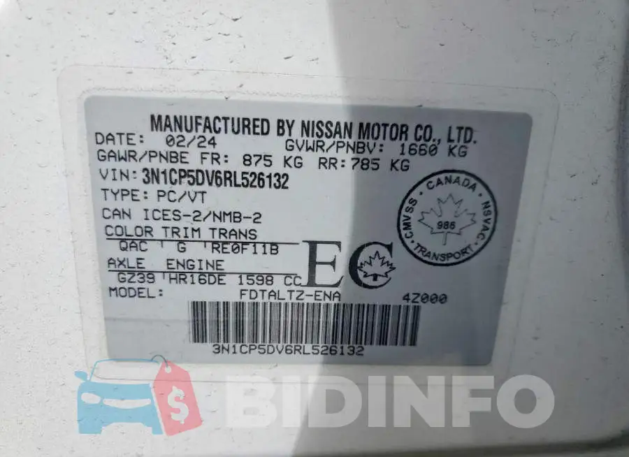 3N1CP5DV6RL526132 Photo# 13