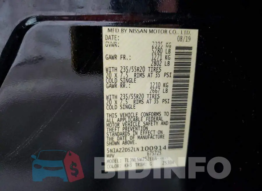 5N1AZ2DS2LN100914 Photo# 14