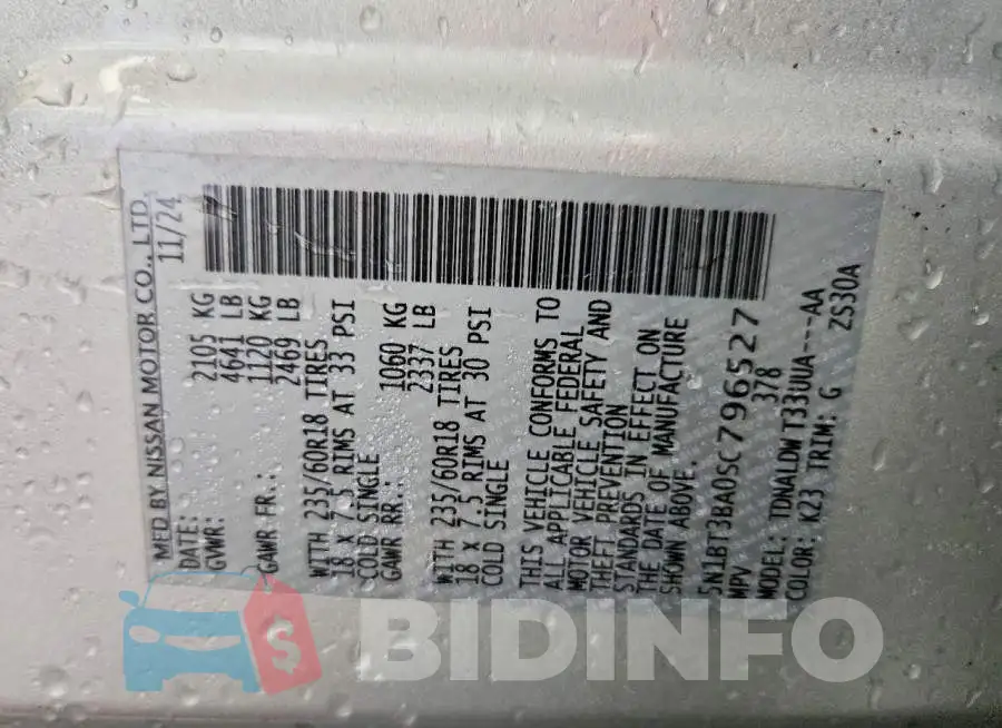 5N1BT3BA0SC796527 Photo# 13