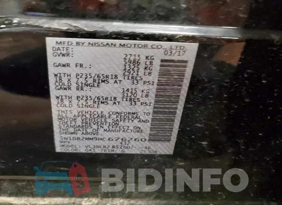 5N1DR2MM9HC676260 Photo# 13