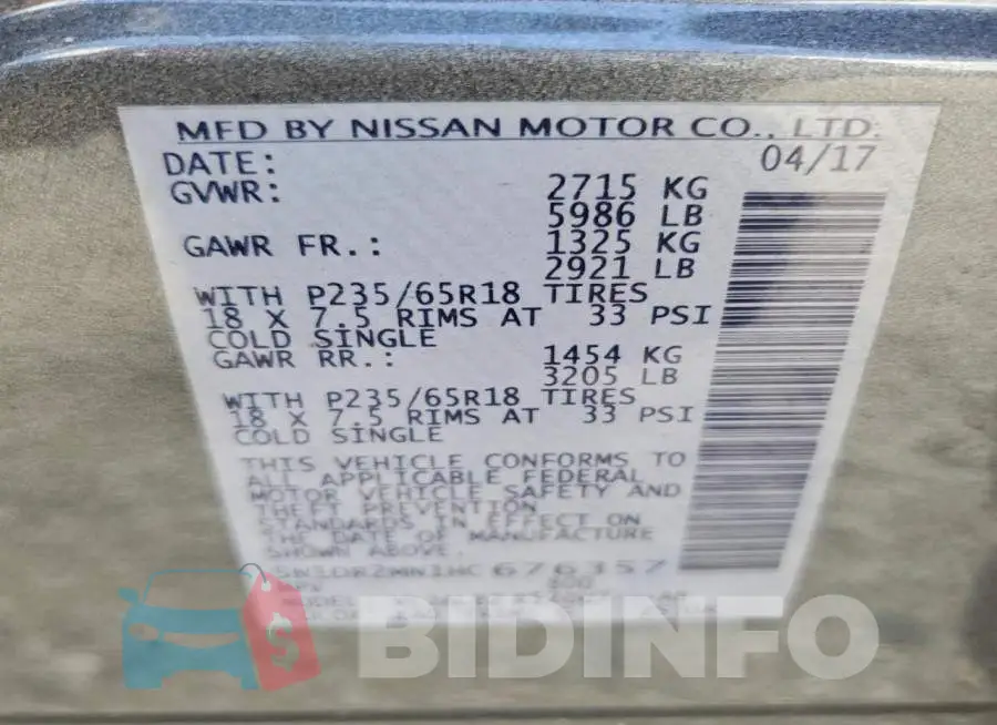 5N1DR2MN1HC676357 Photo# 14