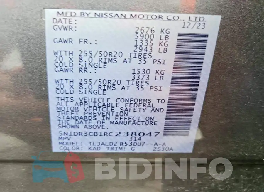 5N1DR3CB1RC238047 Photo# 14