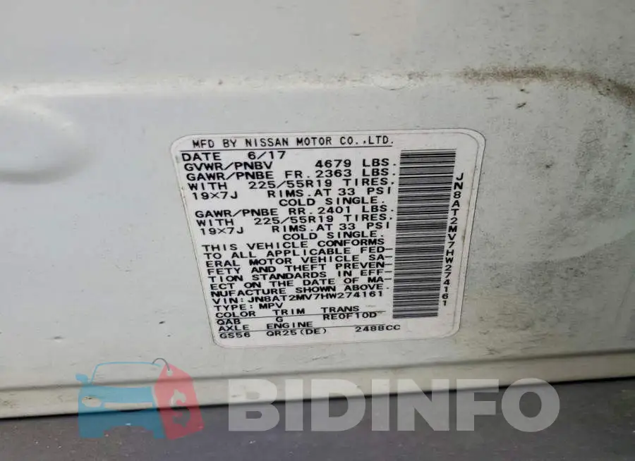JN8AT2MV7HW274161 Photo# 13