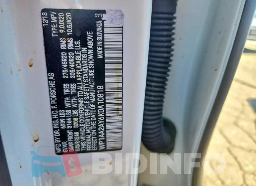 WP1AA2AY6KDA10818 Photo# 13