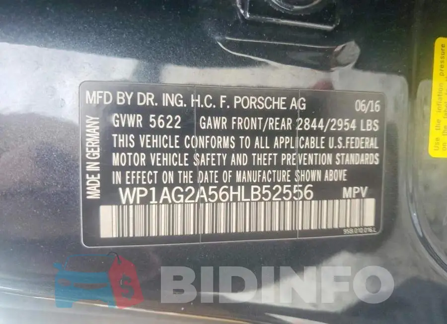 WP1AG2A56HLB52556 Photo# 13