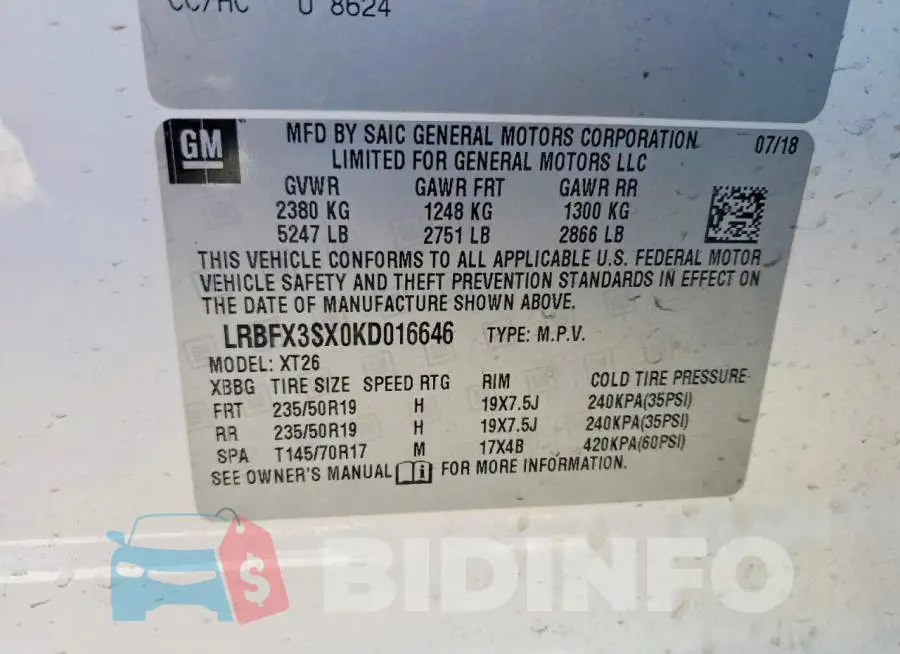 LRBFX3SX0KD016646 Photo# 13