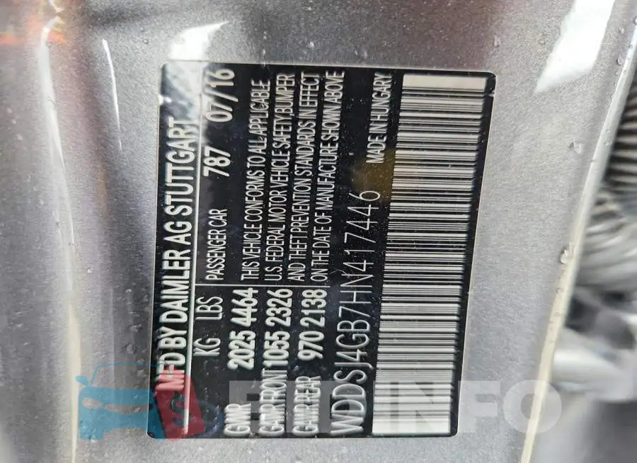 WDDSJ4GB7HN417446 Photo# 13