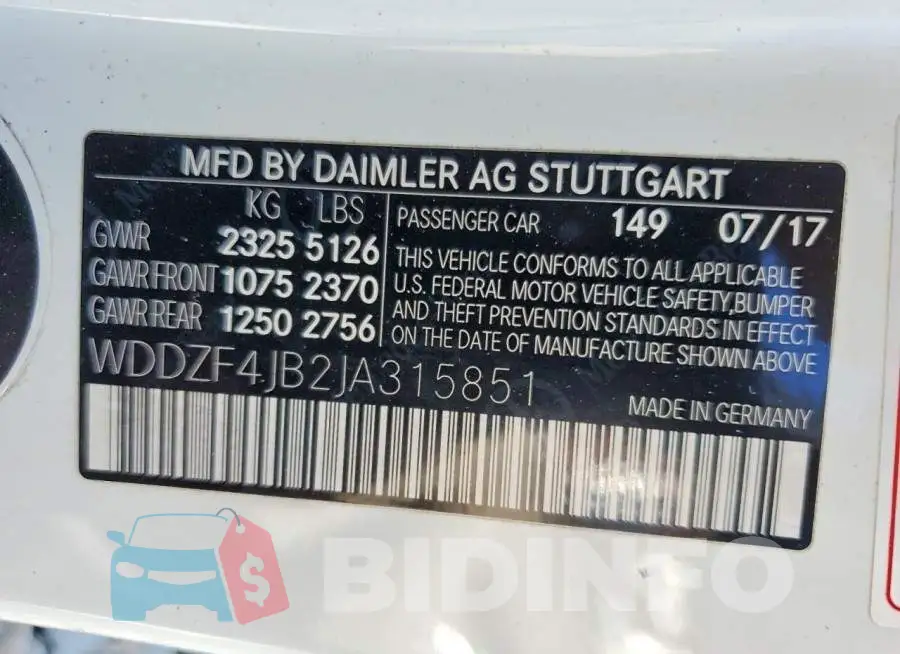 WDDZF4JB2JA315851 Photo# 13