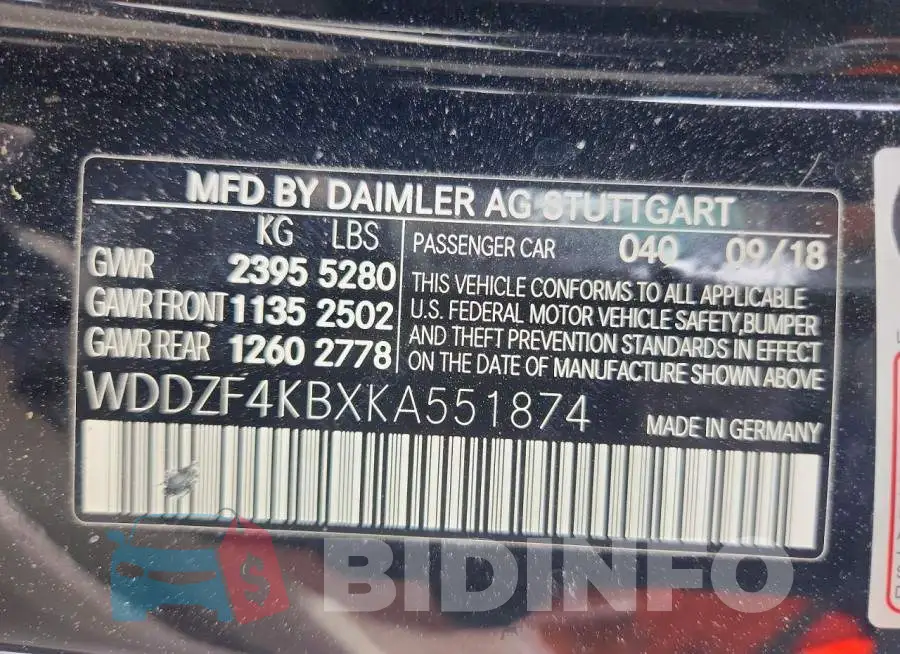 WDDZF4KBXKA551874 Photo# 12