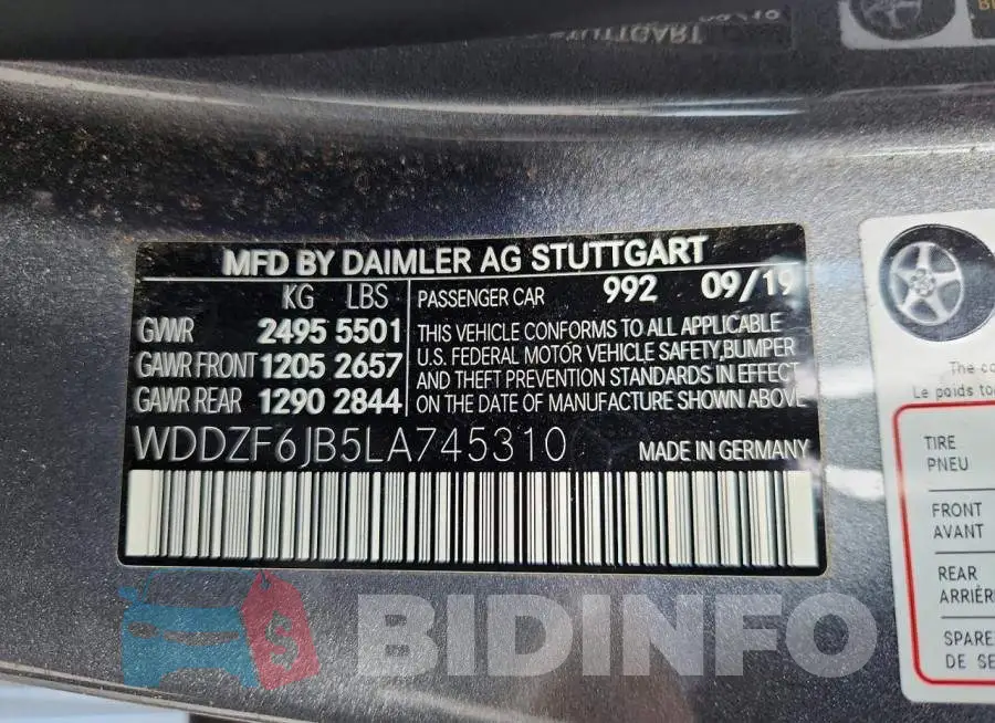 WDDZF6JB5LA745310 Photo# 12