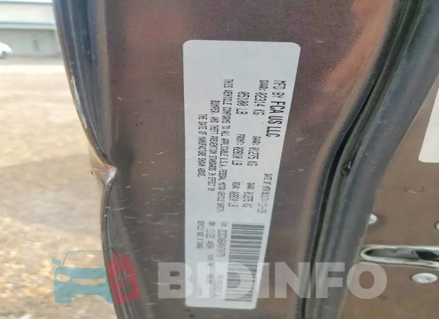 2C3CDXBG4KH724779 Photo# 12