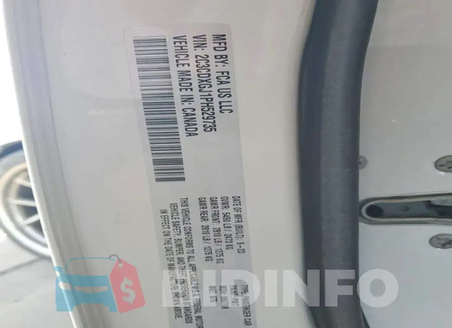 2C3CDXGJ1PH529735 Photo# 12