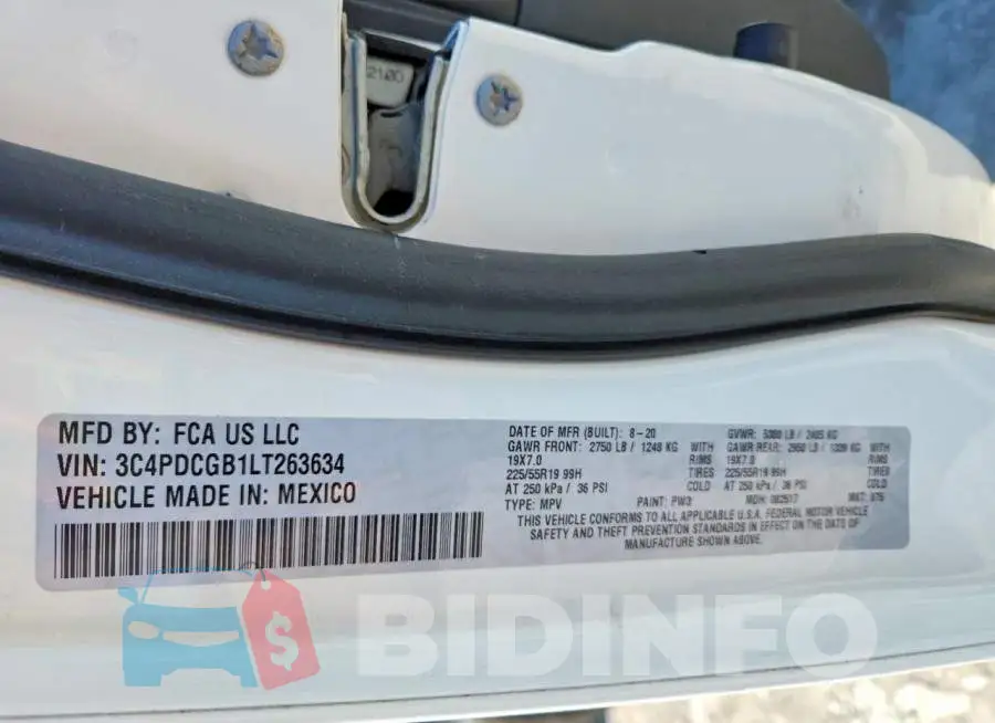 3C4PDCGB1LT263634 Photo# 13