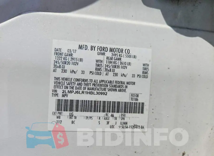 2LMPJ6LR1HBL30992 Photo# 13
